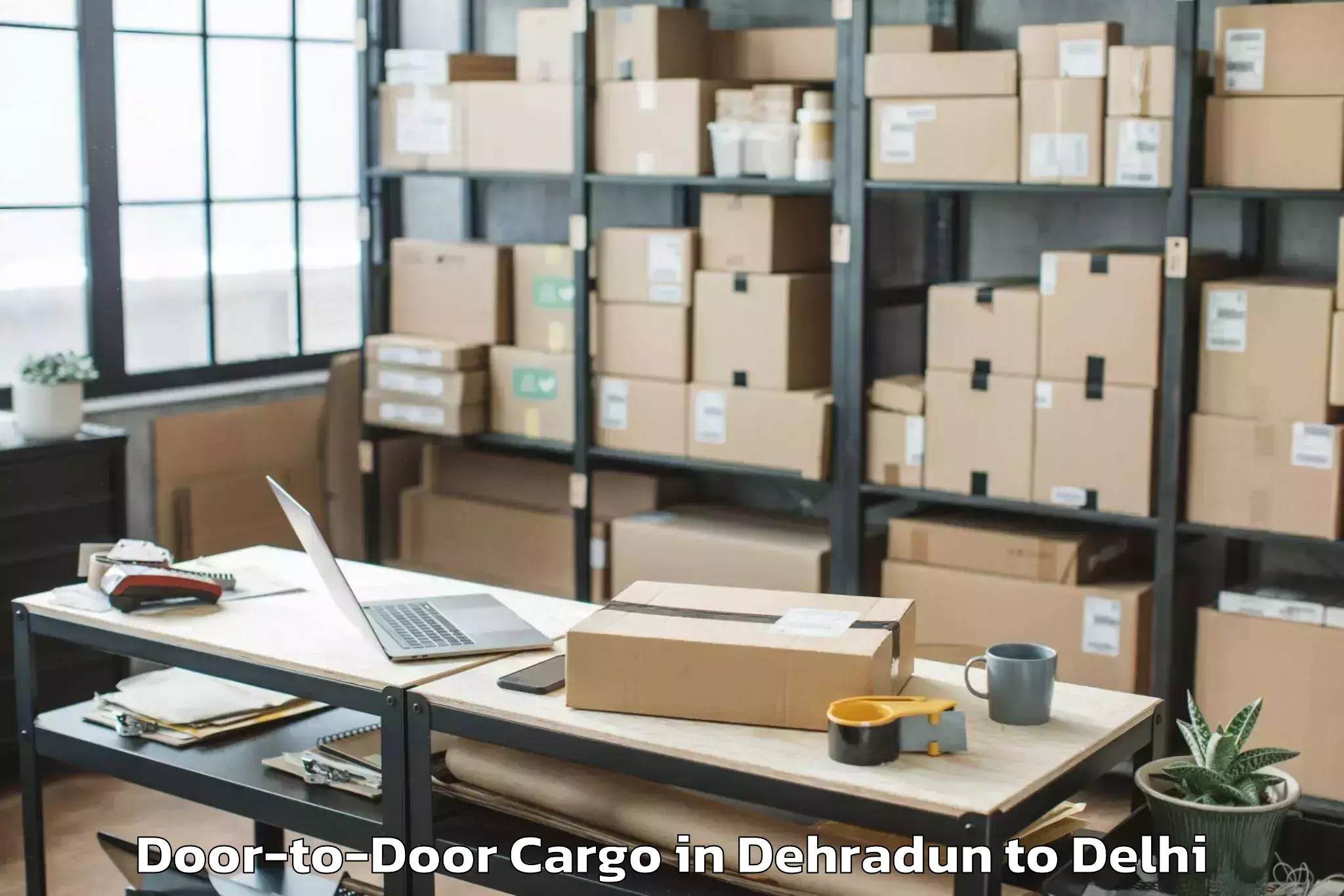 Top Dehradun to Westend Mall Delhi Door To Door Cargo Available